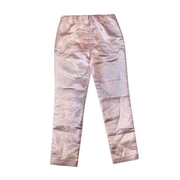 Blue B Boutique Metallic Pink Retro Western Barbiecore Shimmer Pants Women's M - Picture 6 of 7